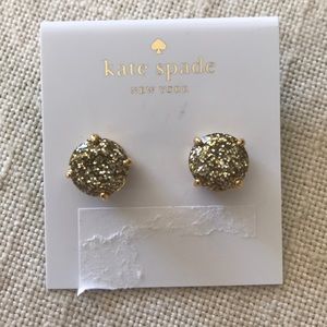 Kate spade gold glitter earrings